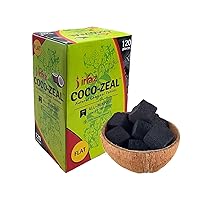 100% Natural Afzal Coconut Premium 1kg 2.2 Lbs Charcoals 120 pcs Hookah Cubes briquette Shisha Coals [2.5mm x 2.5mm x 1.5mm ]