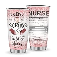 Jekeno Nurse Mug Tumbler Gifts for Women Men Practitioner Coworker Birthday Retirement Appreciation Presents 20oz Stainless Steel Vacuum Insulated Cup with Lid for Water, Iced Tea or Coffee