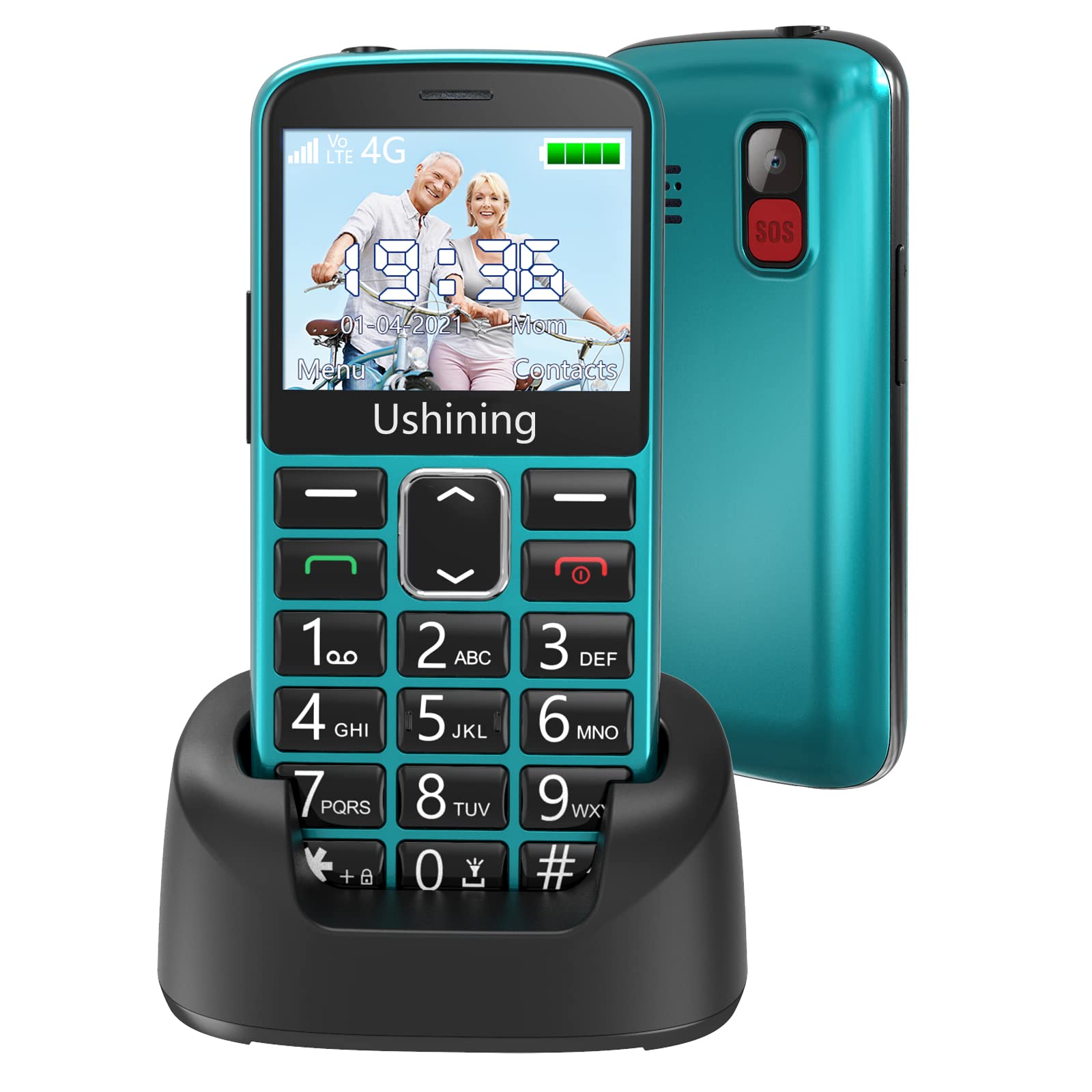 Buy Ushining 4g Senior Cell Phone Unlocked Sos Big Button Senior Basic Phone 24 Inch Large