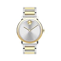 Movado Men's Bold Evolution Stainless Steel Case, Two-Tone Stainless Steel Link Bracelet, Two Tone (Model: 3600887)