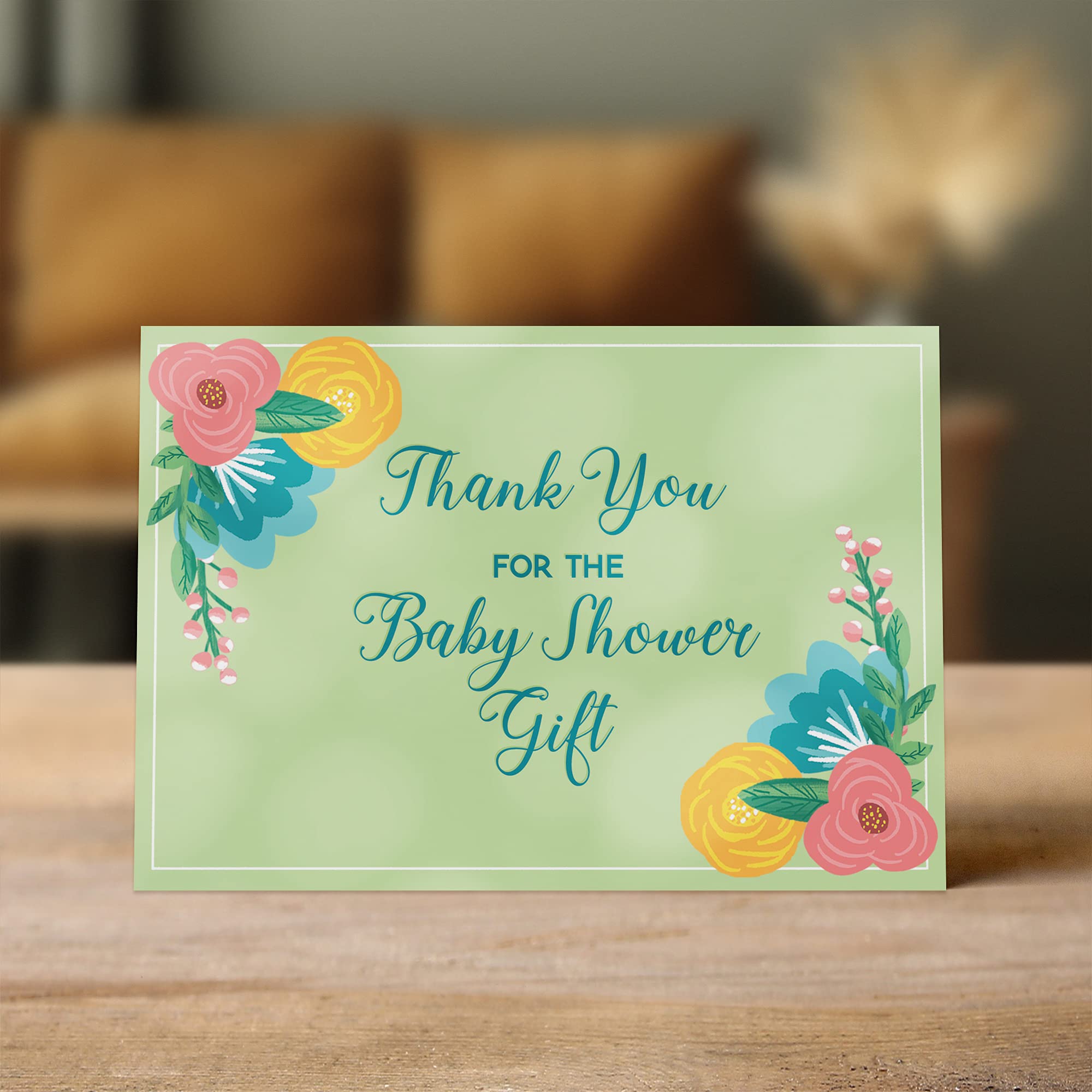 Designer Greetings Thank You Cards, Gender Neutral (8 Thank-You Notes and Envelopes for Baby Shower - Baby Boy or Baby Girl)
