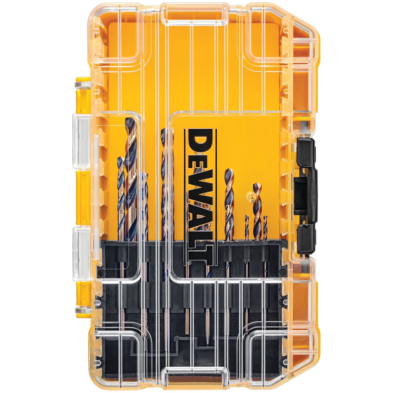 DEWALT 20V MAX* Cordless Drill/Driver Kit, Compact, 1/2-Inch (DCD771C2) & Black Oxide Drill Bit Set with Pilot Point, 13-Piece (DW1163)