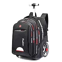 Quality Travel Rolling Backpack for Adults, 22 Inch Carry on Laptop Backpack with Wheels, Large Waterproof Roller Backpack, Wheeled Backpack for Business Relax Your Back (Black 22inch)