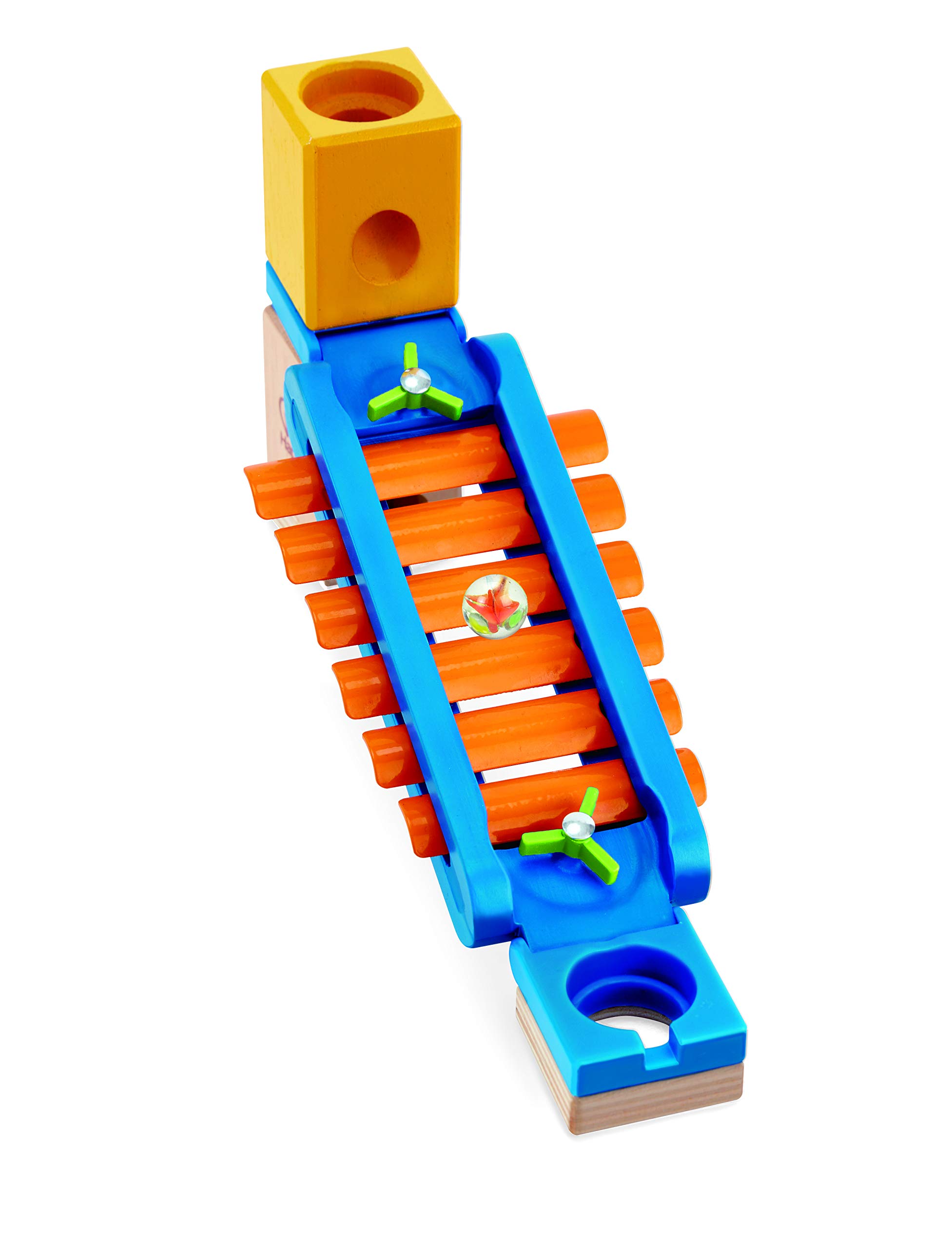 Hape E6022 Quadrilla Sonic Playground, Wooden Marble Run Accessories - Educational Construction Toys for 4 Years and Up