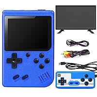 Handheld Game Console with 400 FC Games-Retro Game Console- Portable Video Game Console, Support for Connecting TV & Two Players, 1020mAh Rechargeable Battery. (Blue)