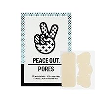 PEACE OUT Skincare Pores. Hydrocolloid Pore-Refining Nose and Face Strips with Vitamin A to Shrink Enlarged Pores and Remove Excess Oil (4 pore and 4 nose strips)