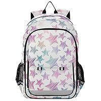 ALAZA Colorful Stars on A White Backpack Daypack Bookbag