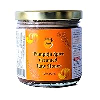 Pearl Honey Spreads - Organic Pumpkin Spice Flavored Creamed Raw Honey - Chemical Free, Soy Free & 100% Naturally Flavored | 8.8 oz Jar