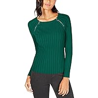 Womens Shoulder Zip Pullover Sweater