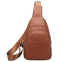 NEICOA Small Sling Bag for Women Trendy Crossbody Fanny Packs Faux Leather Chest Purse for Women