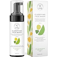 Clarifying Face Wash with Salicylic Acid - Facial Cleanser for Oily, Normal, and Combination Skin - Exfoliating, Pore Minimizing Formula for Teens