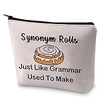 Funny Teacher Makeup Bag English Teacher Gift Synonym Rolls Just Like Grammar Used To Make Cosmetic Bag (Synonym Rolls)