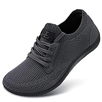 L-RUN Mens Walking Shoes Wide Toe Barefoot Shoes Minimalist Men's Casual Dress Shoes Breathable Zero Drop Fashion Sneakers