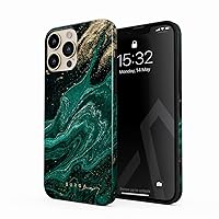 BURGA Phone Case Compatible with iPhone 14 PRO - Wireless Charging Compatible, Hybrid 2-Layer Hard Shell + Silicone Protective Case, Heavy Duty Protection, Slim Fit, Shock-Absorbent, Emerald Pool