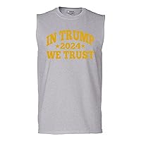 in Trump We Trust 2024 Muscle Shirt Donald My President MAGA First Make America Great Again Republican FJB Men's