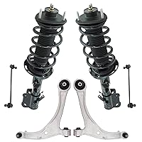 TRQ 6 Piece Suspension Kit Complete Strut Assemblies Control Arms Sway Bar Links Compatible with 2014-2017 Honda Odyssey
