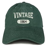 Trendy Apparel Shop Vintage 1964 Embroidered 60th Birthday Relaxed Fitting Cotton Cap