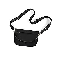 ODODOS 1.2L Mini Crossbody Bag with Adjustable Strap Festival Bag Fanny Pack for Outdoor, Workout, Travel, and Casual, Black