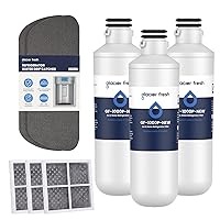 GLACIER FRESH LT1000PC Replacement Water Filter and Cuttable Refrigerator Drip Catcher Combo Pack