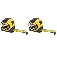 Stanley 33-716 16-Foot-by-1-1/4-Inch FatMax Tape Rule with Blade Armor (2-Pack)