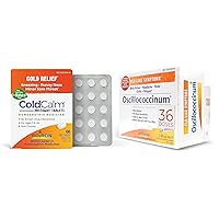 Boiron Oscillococcinum 36 doses and Coldcalm 60 Tablets Bundle Pack - Homeopathic Medicine for Flu-Like Symptoms & Cold Calm Relief for Adults and Kids