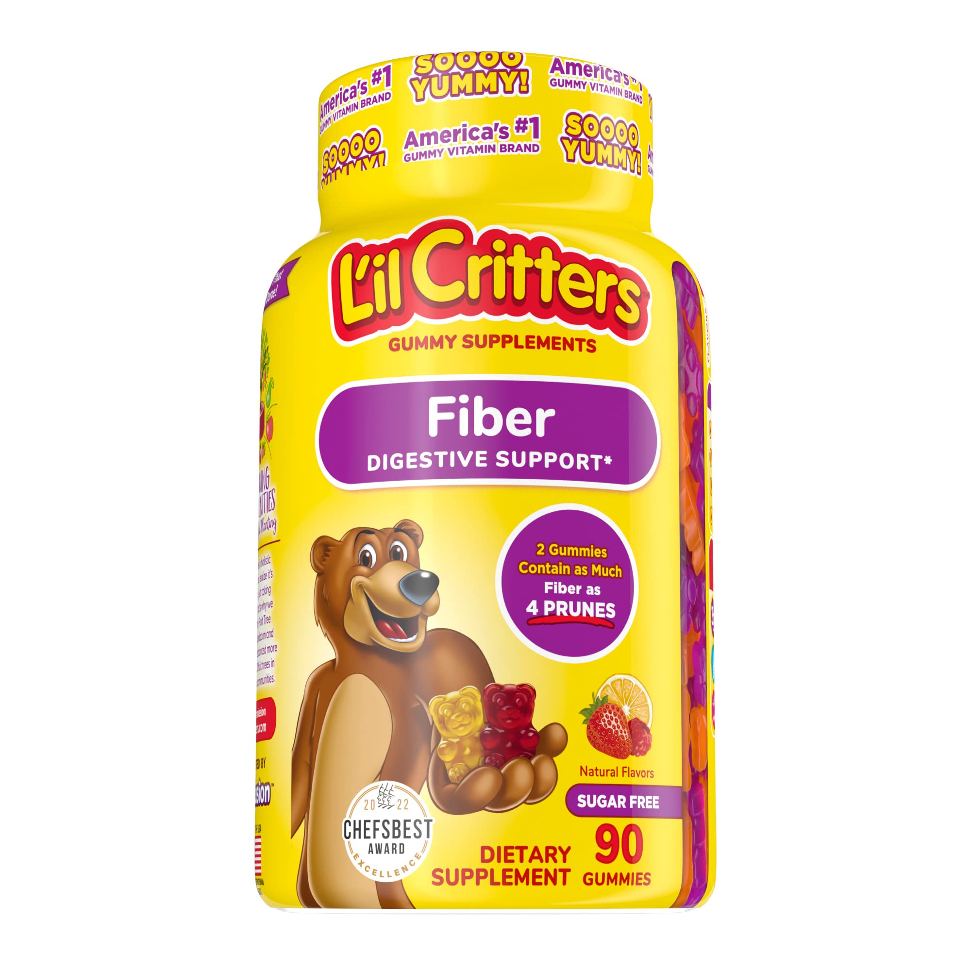 L'il Critters Kids Fiber Gummy Bears Supplement, 90 Count