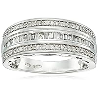 Amazon Collection Sterling Silver Diamond Band Ring