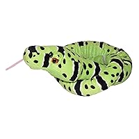 Wild Republic Snake Plush, Stuffed Animal, Plush Toy, Gifts for Kids, Green Rock Rattlesnake 54 inches