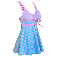 AONTUS Swimwear Swimsuits Plus Size Swimming Dress for Women Tummy Control with Skirts
