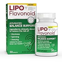 Lipo-Flavonoid Balance Support, Helps Reduce The Risk of Vertigo Like Symptoms, Dizziness, Spinning and Swaying Related to Poor Inner Ear Health, 30 Caplets