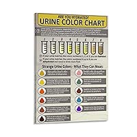 INDJHAMD Meaning of Urine Color Problems And Health Conditions Urine Color Chart Poster (1) Canvas Poster Bedroom Decor Office Room Decor Gift Frame-style 24x36inch(60x90cm)