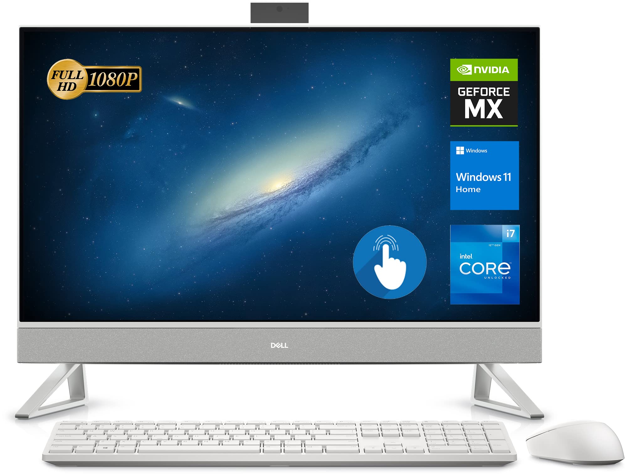 Dell Inspiron 7700 AIO Desktop, 27 FHD Touchscreen, 12th Gen Intel Core i7-1255U Processor, GeForce MX550, 64GB RAM, 1TB White
