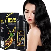 500ml Black Hair Shampoo Organic Natural Hair Dye Plant Essence Black Hair Color Dye Shampoo for Women & Men,Cover Gray White Hair, Instant Hair Colouring, herbal shampoo 17.6 Fl Oz