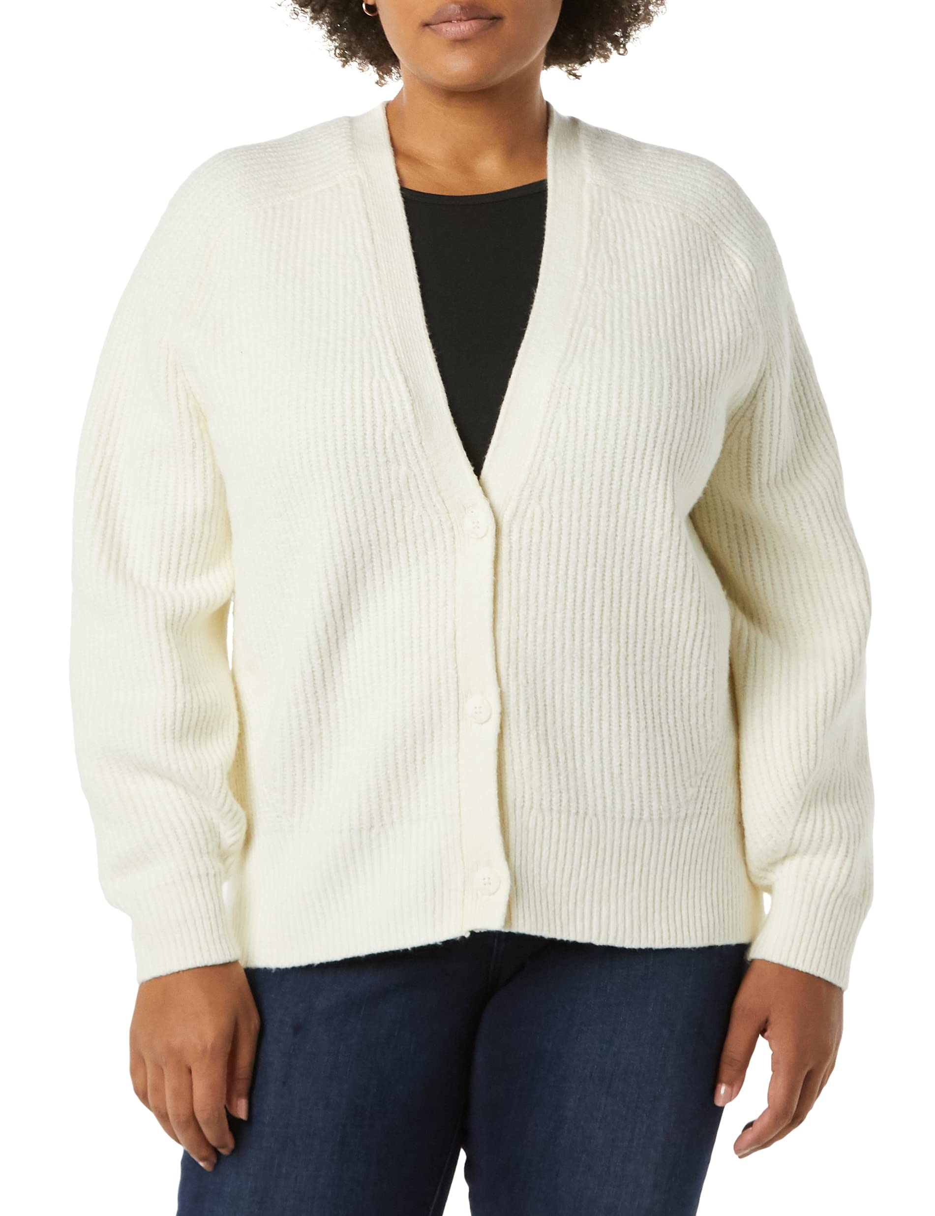 Amazon Essentials Women's Soft Touch Ribbed Blouson Cardigan