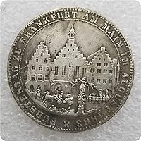Antique Crafts 1863 German Silver Dollar Commemorative Coin Commemorative Silver Plated Coin Souvenir Challenge Collectible Coins Collection Art Craft