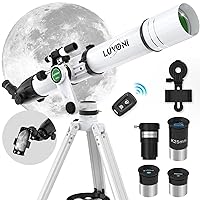 Telescope, 90mm Aperture 900mm Telescopes for Adults Astronomy with Fine-tuning AZ Tripod, Multi-coated High Transmission Professional Refractor Telescope with Slow-motion Knobs & Phone Adapter