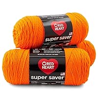 Red Heart Bulk Buy Super Saver Yarn (3-Pack) (Pumpkin)