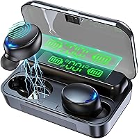 BMHOLU Wireless Earbuds with Large Charging Case and Phone Charging Function, IPX5 Waterproof, Hi-Fi Stereo Sound, Touch Control, for iOS/Android