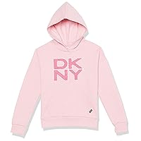 DKNY Girls' Big Classic Comfy Long Sleeve Pullover Sweatshirt Hoodie