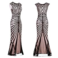 Cocktail Dresses for Women 1920s Vintage Fringe Beaded Party Dress Sequin Tassels Party Dresses