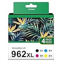 Ink 962XL Black and Color Combo Pack for HP 962 XL Cartridges HP962XL Replacement 9010 Work OfficeJet Pro 9015 9018 9020 9025 Printers (Black,Cyan,Magenta,Yellow)