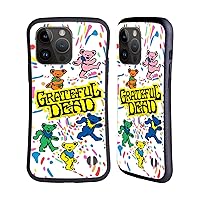 Head Case Designs Officially Licensed Grateful Dead Bear Color Splatter Trends Hybrid Case Compatible with Apple iPhone 15 Pro Max