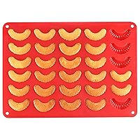 Christmas Silicone Chocolate Moulds, 30 Grids Croissant Mould Silicone Baking Tray Cupcake Muffin Molds Mini Cake Pan DIY Baking Tools for Parfait Ice Crafts Cakes