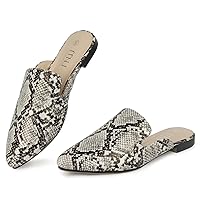 MUSSHOE Mules for Women Flats Comfortable Pointed Toe Women Mules