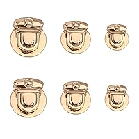 CHGCRAFT 6Pcs 3 Styles Zinc Alloy Tuck Lock Clasps Purse Thumb Lock for DIY Bag Making Accessories, Light Gold