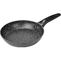 Potinv Nonstick 8 Inch Granite Fry Pan, Aluminum Alloy, Scratch Resistant, Heat Resistant, PFOA Free, Induction Compatible, Easy Cleanup