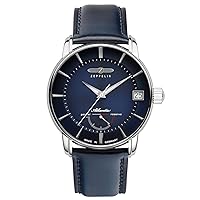 Atlantic Mens Analog Automatic Watch with Leather Bracelet 8416-3