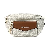 Michael Kors Women Maisie Large 2 In 1 Waistpack Fanny Pack Belt Bag (Vanilla)