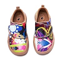 UIN Little Kid Sneaker Little Hedgehog Painted Microfiber Leather Girls Boy's Casual Fashional Shoes