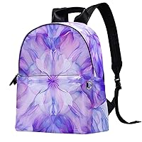 Travel Backpack for Women,Backpack for Men,Purple Flower Watercolor,Backpack